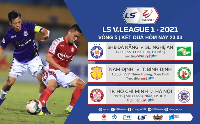 Cập nhật BXH V.League 2021 sau vòng 5